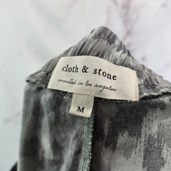 Anthropologie Pants Womens Medium Gray High Jogger Tencel Leopard Cloth Stone - Picture 3 of 11